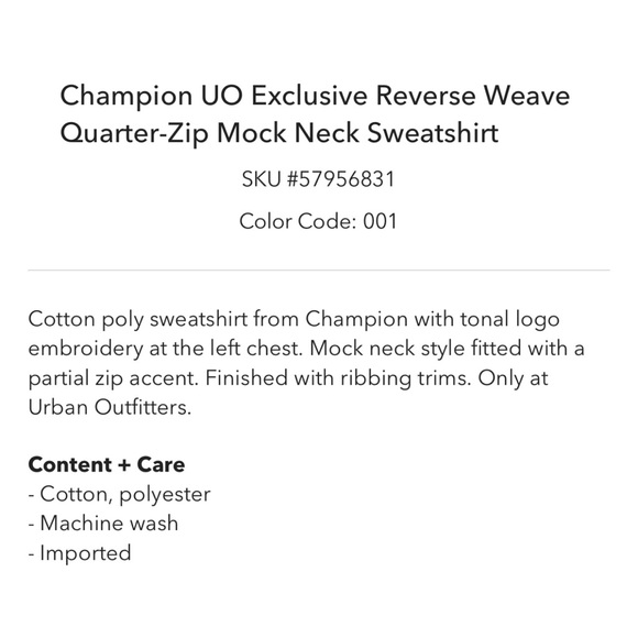Champion Urban Outfitters Exclusive Reverse Weave Green Quarter-Zip Sweatshirt - Picture 5 of 8